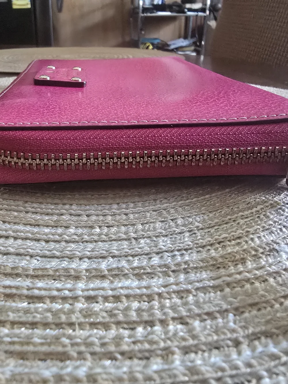 Kate Spade Wellesley Neda Leather Travel Wallet Organizer Pink EUC